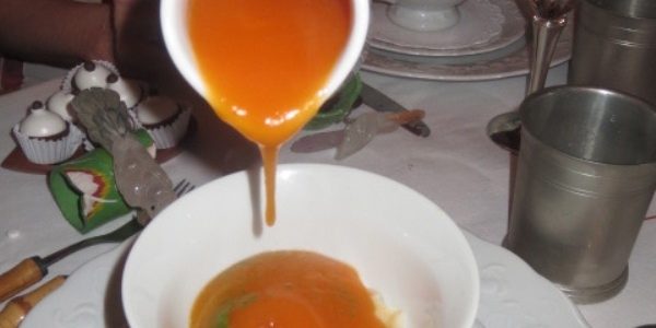 Sopa de Abóbora com Camarão